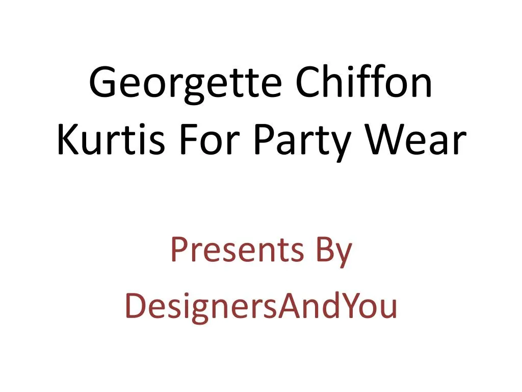 georgette chiffon kurtis for party wear
