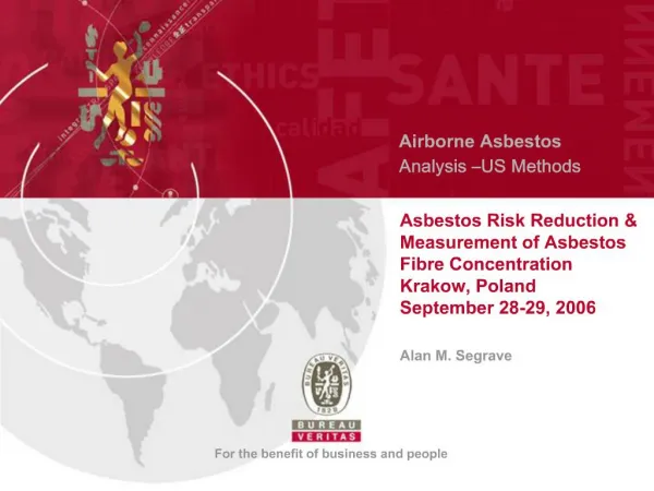 Airborne Asbestos Analysis US Methods