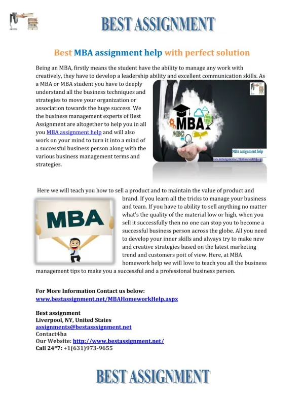 free mba assignment download