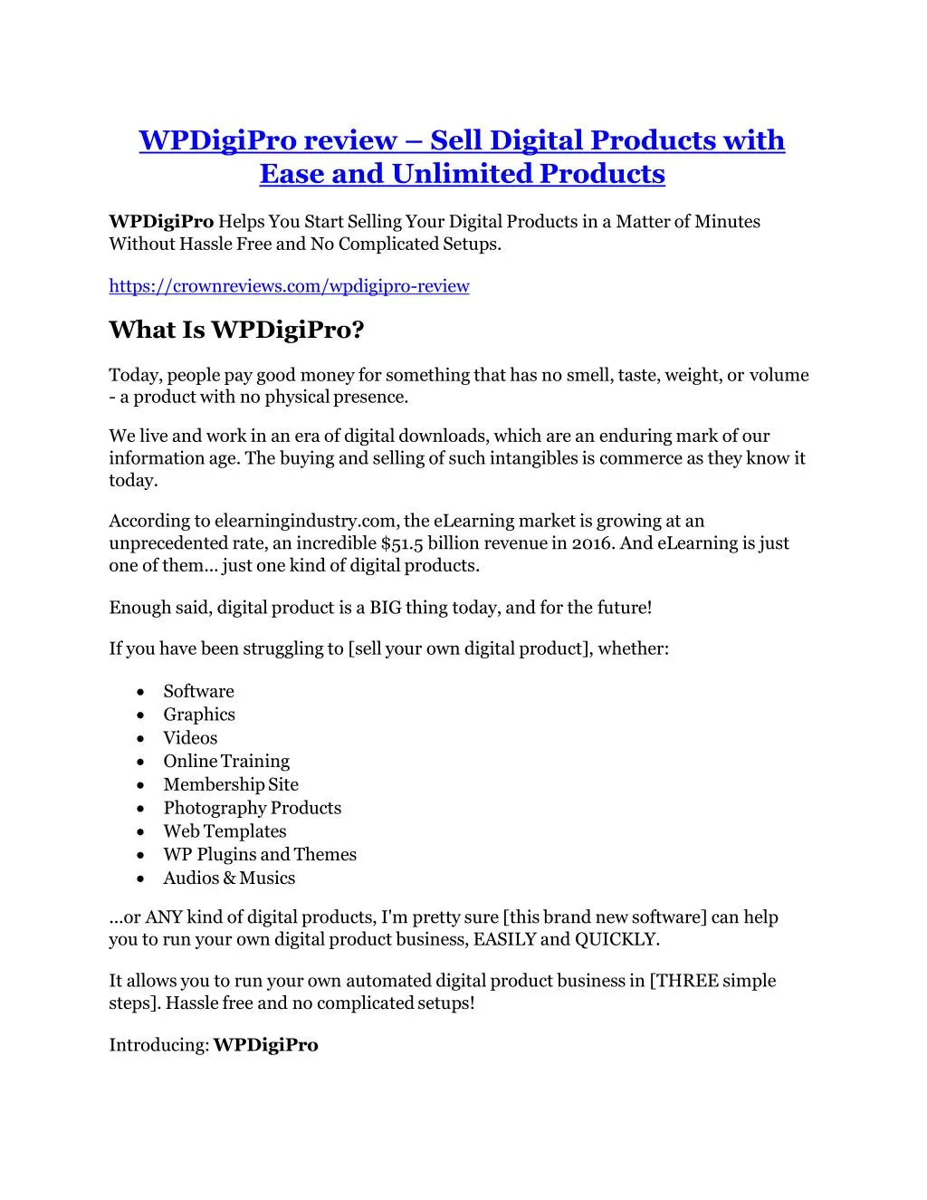 wpdigipro review sell digital products with ease