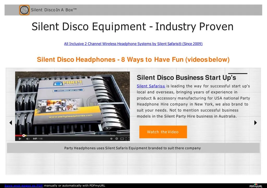 silent disco equipment industry proven