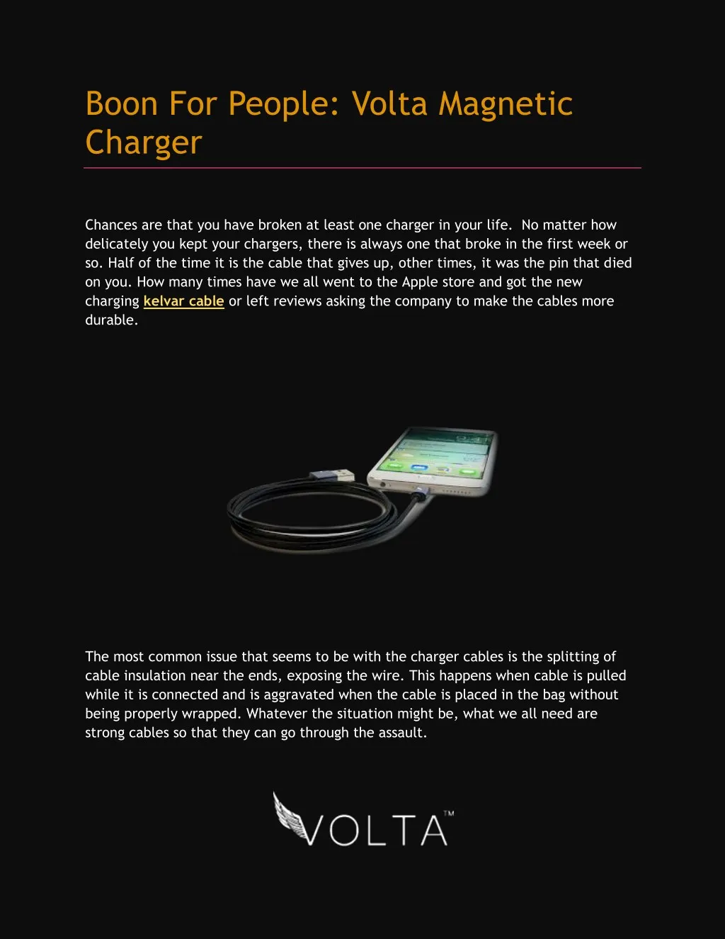 boon for people volta magnetic charger