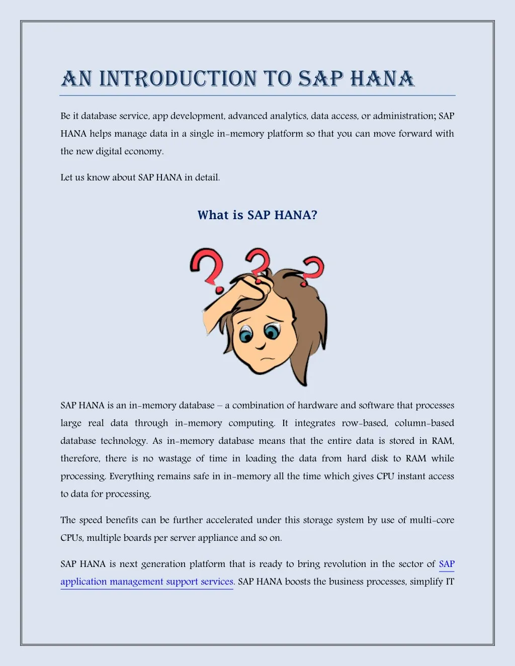 an introduction to sap hana