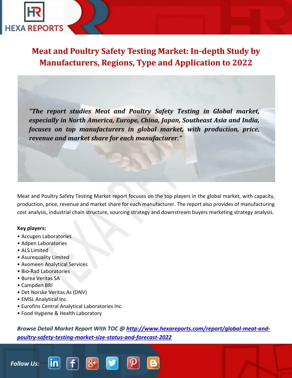 meat and poultry safety testing market in depth