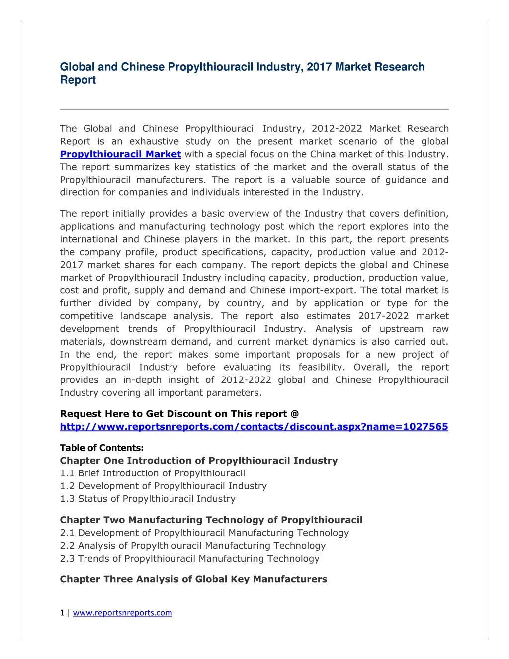 global and chinese propylthiouracil industry 2017