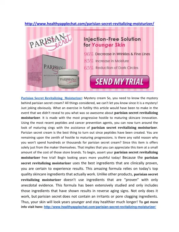 http://www.healthyapplechat.com/parisian-secret-revitalizing-moisturizer/