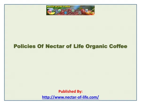 Organic Fair Trade coffee