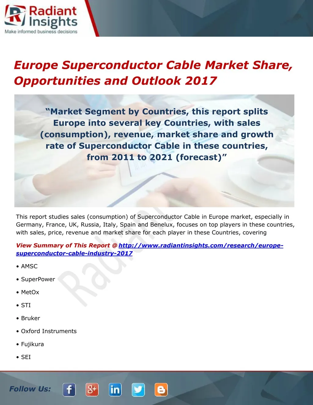 europe superconductor cable market share
