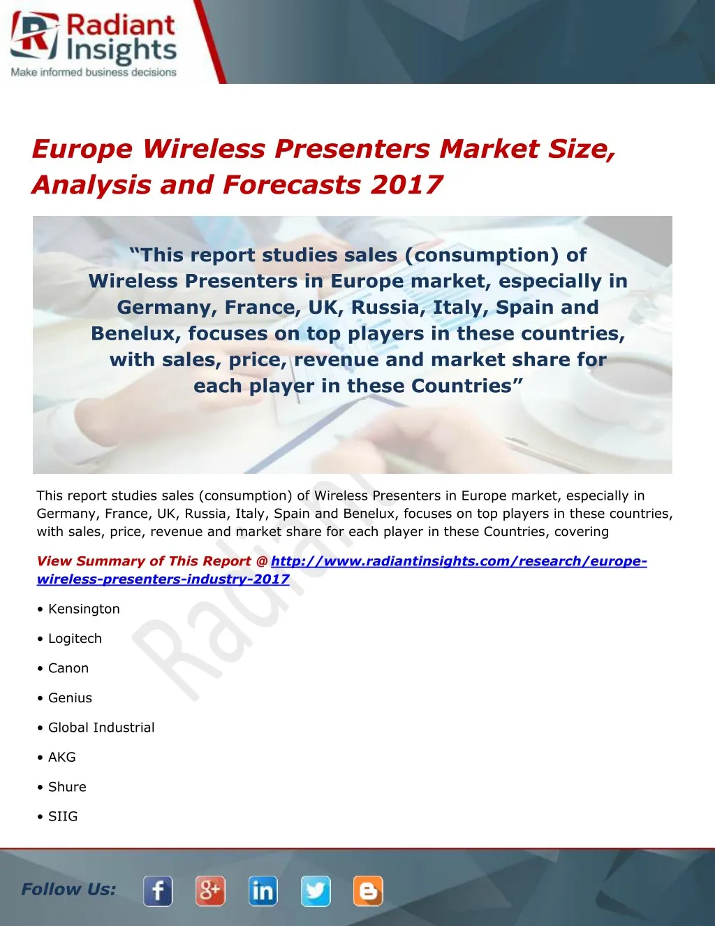 europe wireless presenters market size analysis
