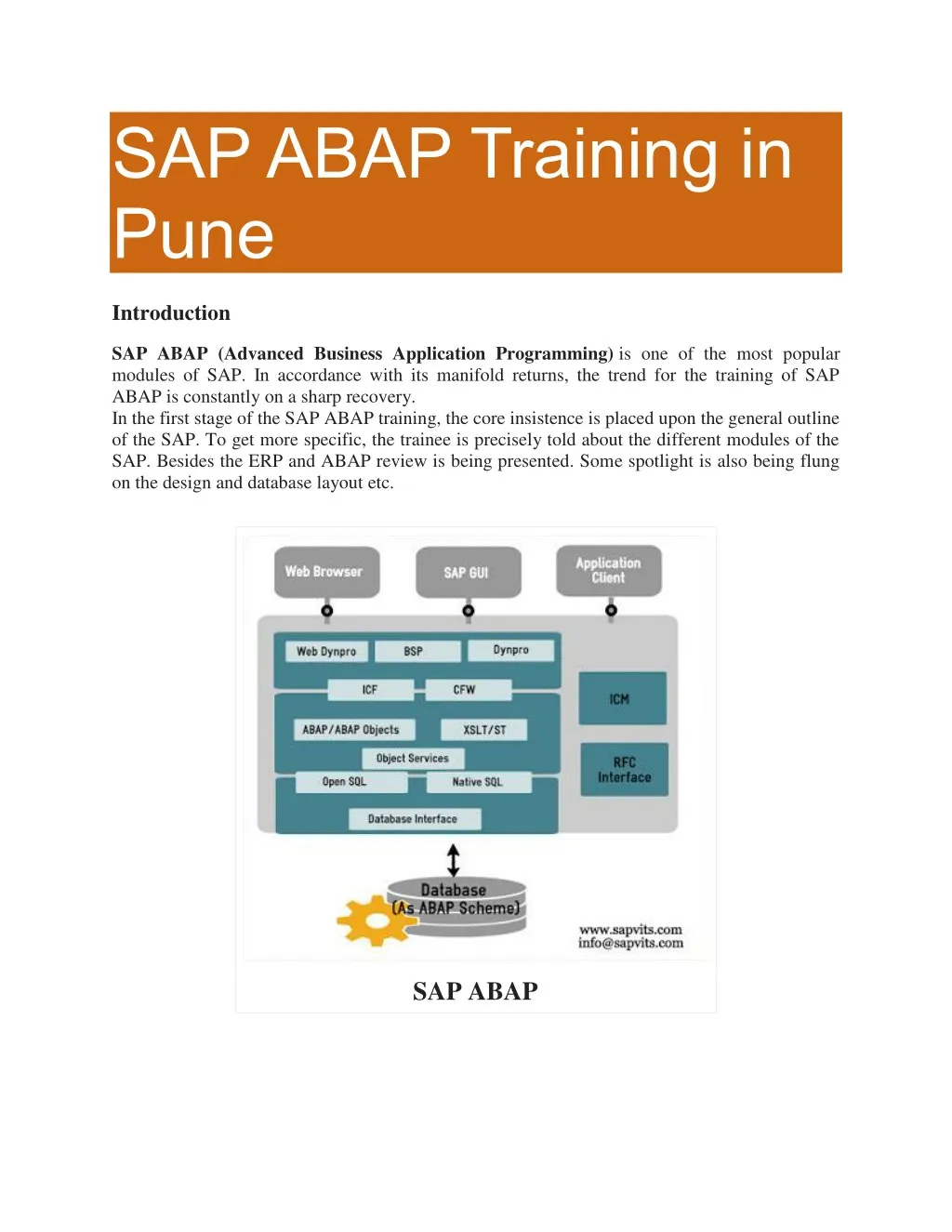 sap abap training in pune