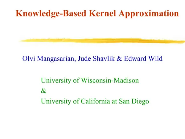 Knowledge-Based Kernel Approximation