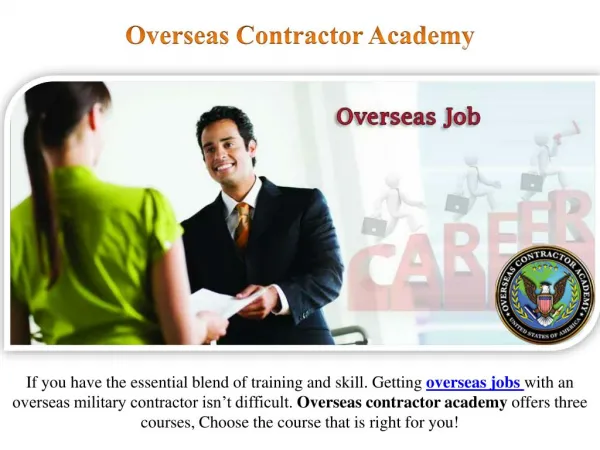International Careers and Jobs Overseas