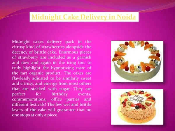 Order ?Midnight cake delivery with several of flavours by Royal Cake