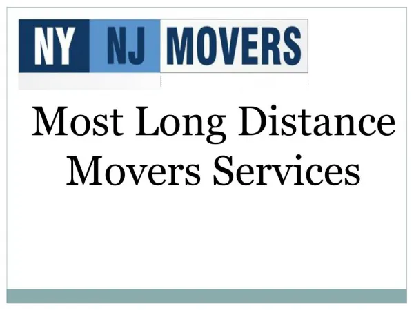 Most Long Distance Movers Services