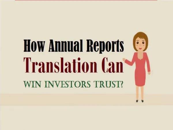 How Annual Reports Translation Can Win Investors Trust?