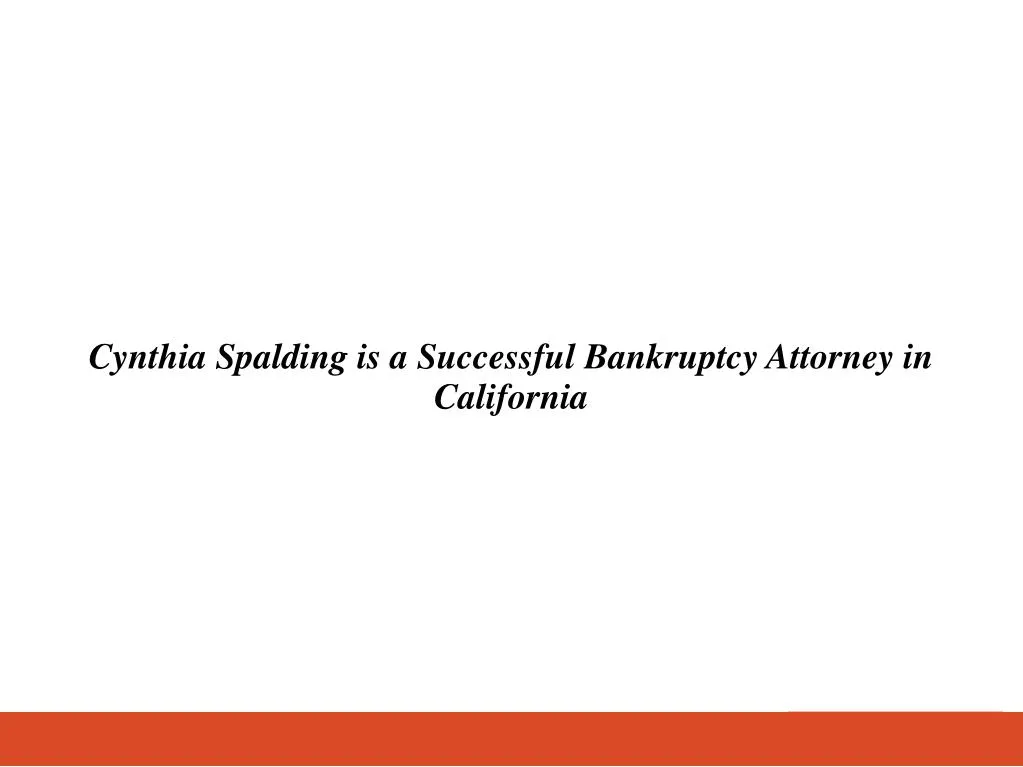 cynthia spalding is a successful bankruptcy
