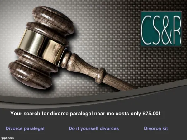 Divorce paralegal near me costs only $75.00!
