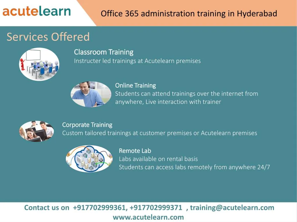 o ffice 365 administration training in hyderabad