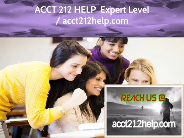 ACCT 212 HELP Expert Level - acct212help.com