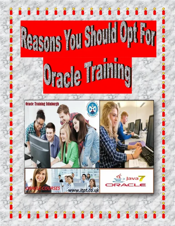 Reasons You Should Opt For Oracle Training