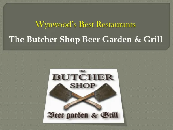 The Butcher Shop | Wynwood Restaurants in Miami, FL