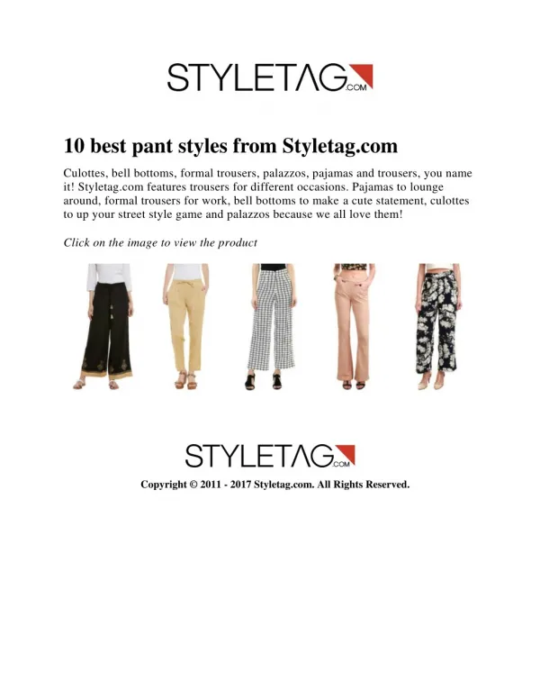 10 best pant styles
