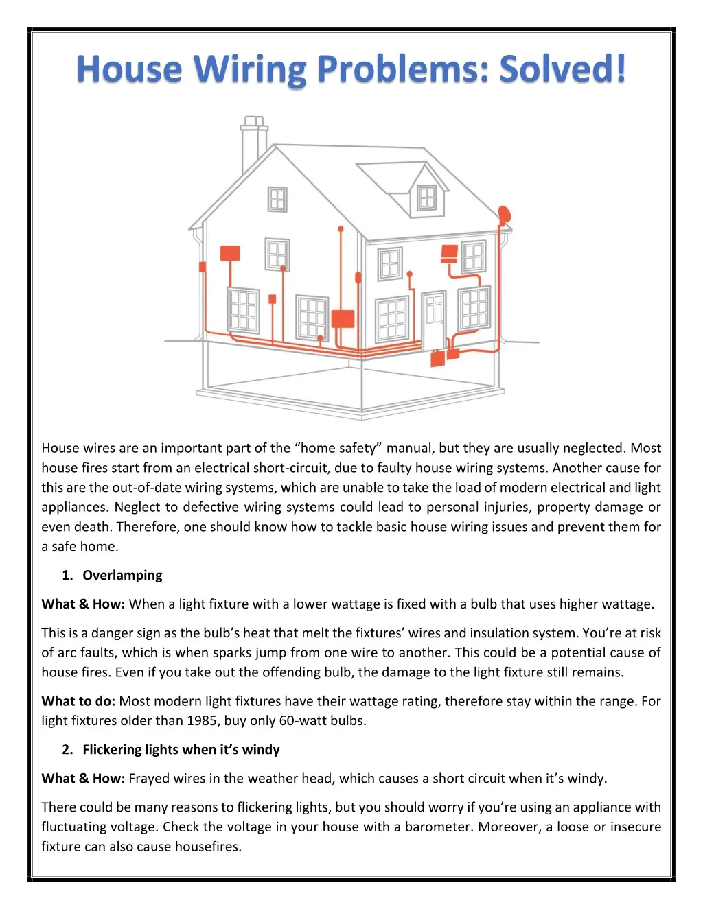 house wiring problems solved