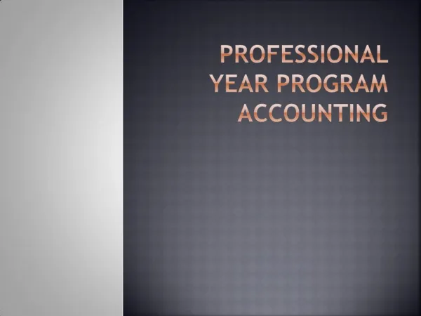 professional year program accounting