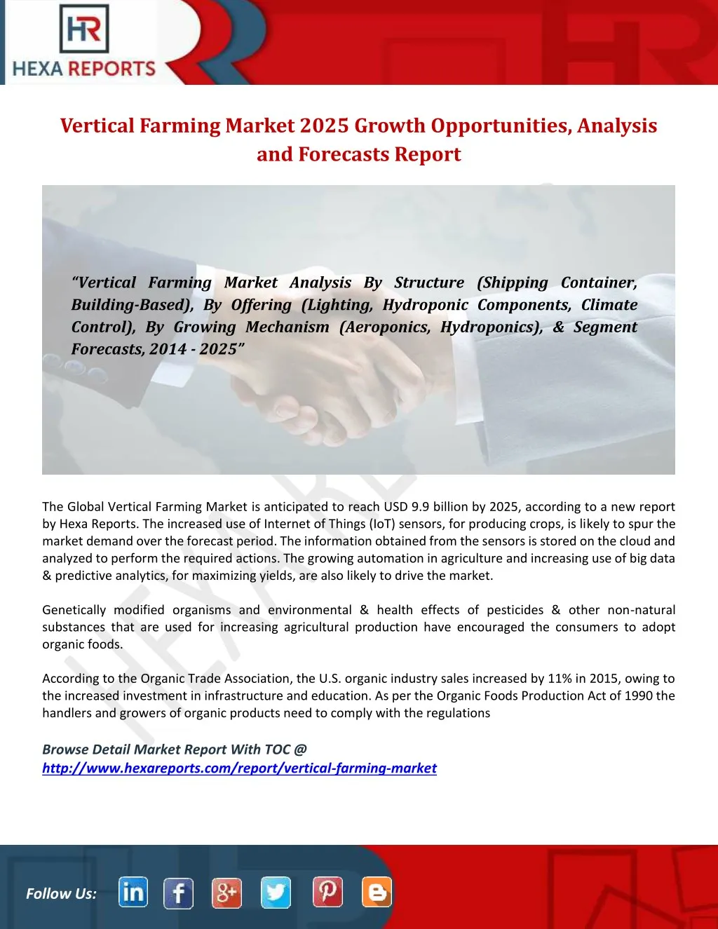 PPT Vertical Farming Market 2025 Growth Opportunities, Analysis and