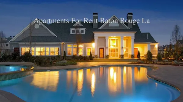 Apartments For Rent Baton Rouge La With Custom Features
