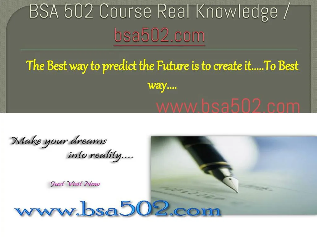 bsa 502 course real knowledge bsa502 com