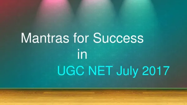 How To Get Success In UGC NET July 2017