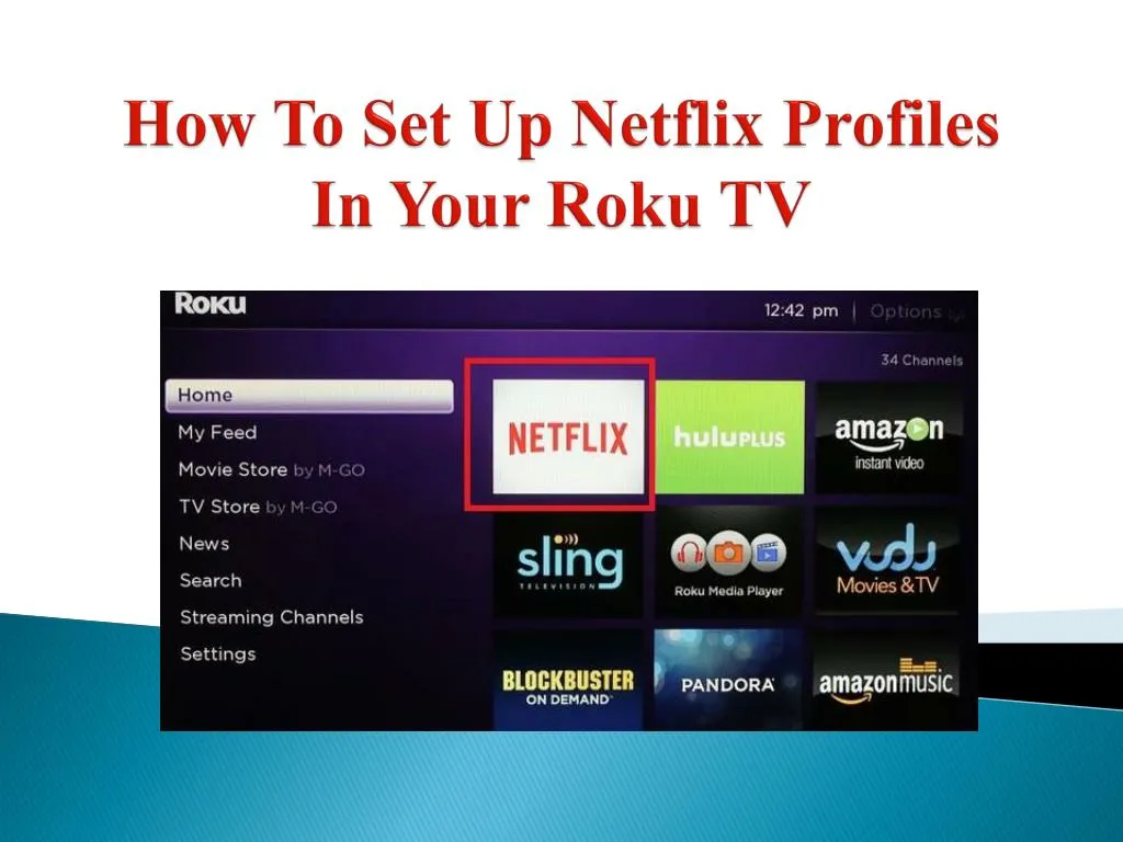 how to s et up netflix profiles in your roku tv