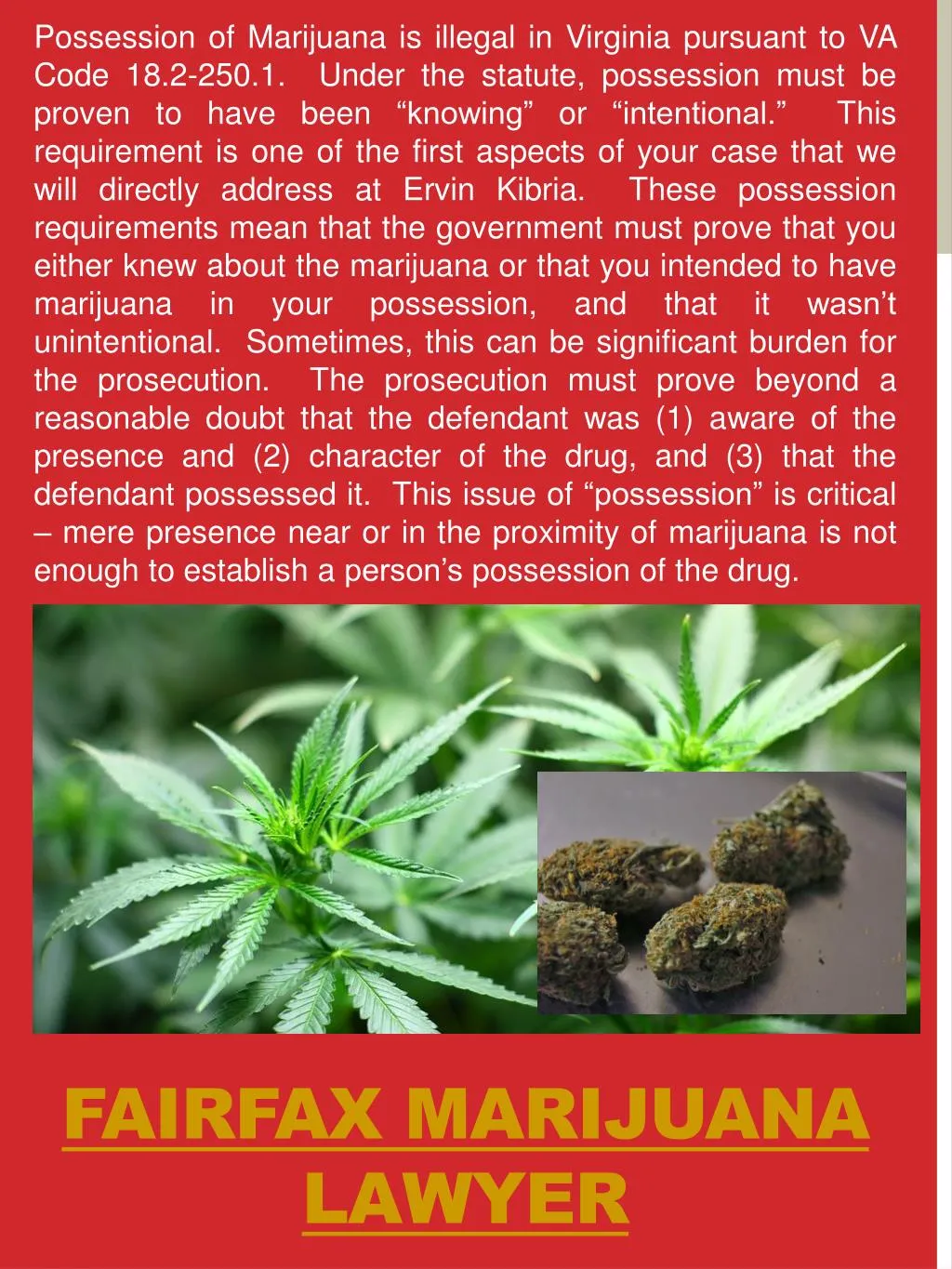fairfax marijuana lawyer