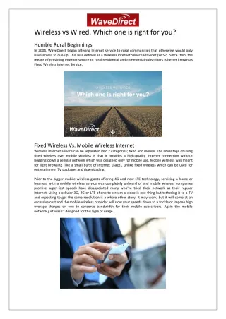 Wireless vs Wired. Which one is right for you? - slide 1