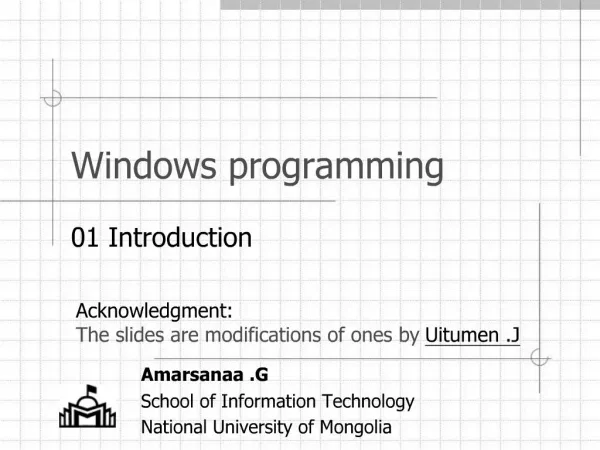 Windows programming