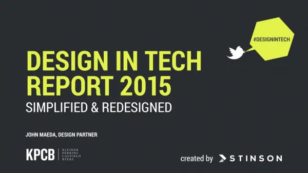 KPCB Design in Tech Report 2015: Simplified and Redesigned