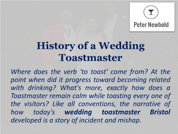 History of a Wedding Toastmaster