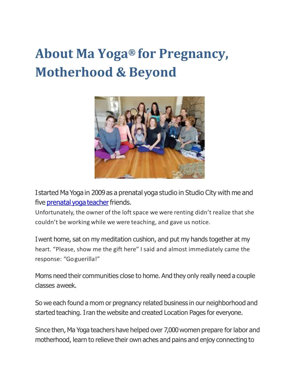 about ma yoga for pregnancy motherhood beyond