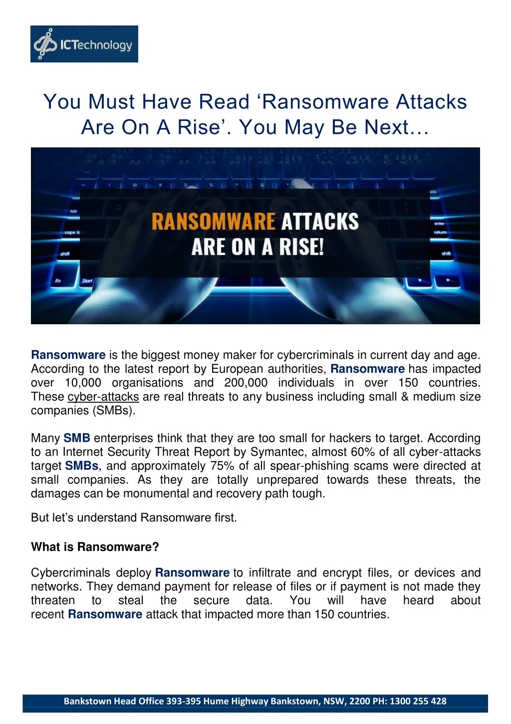 you must have read ransomware attacks