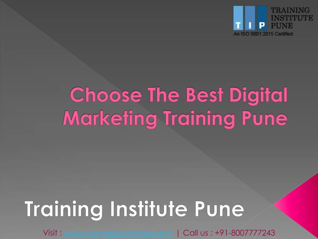 choose the best digital marketing training pune