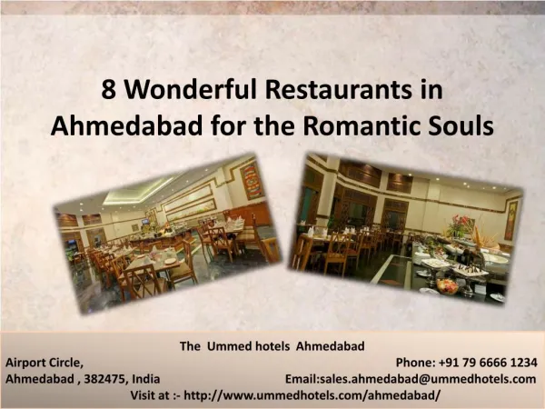 8 Wonderful Restaurants in Ahmedabad for the Romantic Souls