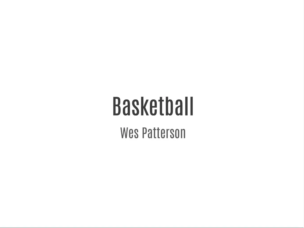 basketball basketball wes patterson