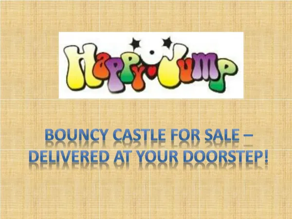 Bouncy castle for sale – delivered at happyjump.com