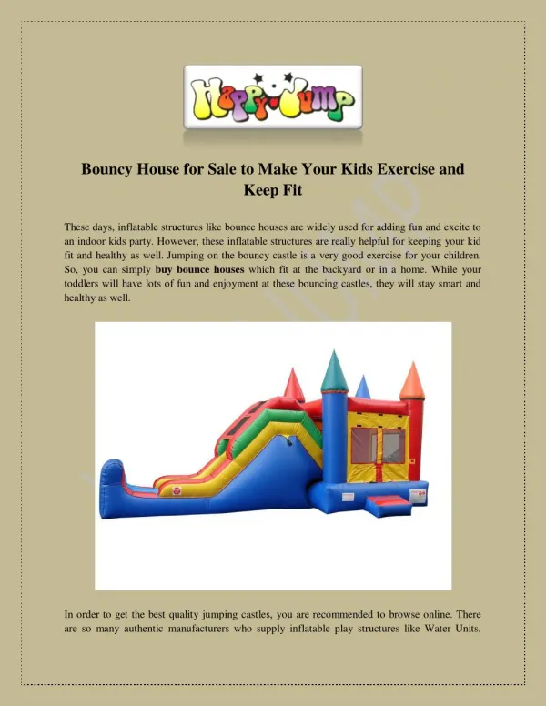 Bouncy house for sale, bounce house by happyjump.com