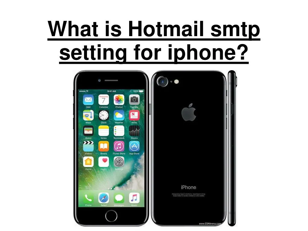 what is hotmail smtp setting for iphone