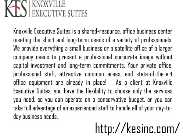 Office Space Lease In Knoxville