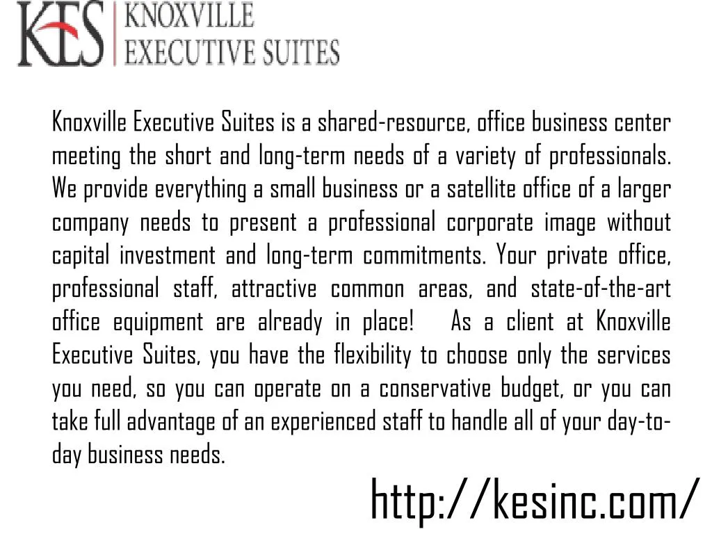 knoxville executive suites is a shared resource