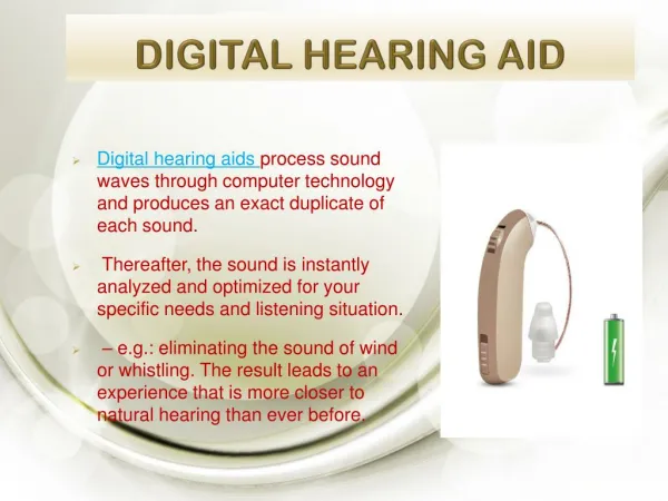 DIGITAL HEARING AID