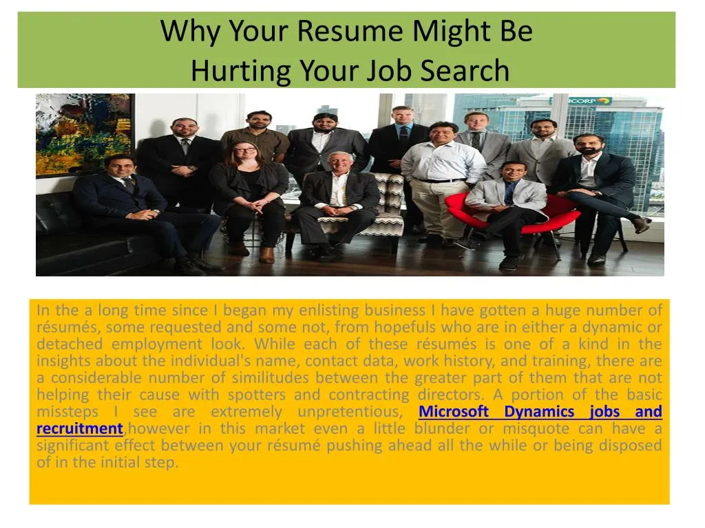 why your resume might be hurting your job search